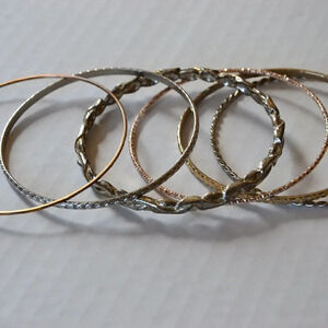 5/$25  Set of Six Metal Bangles